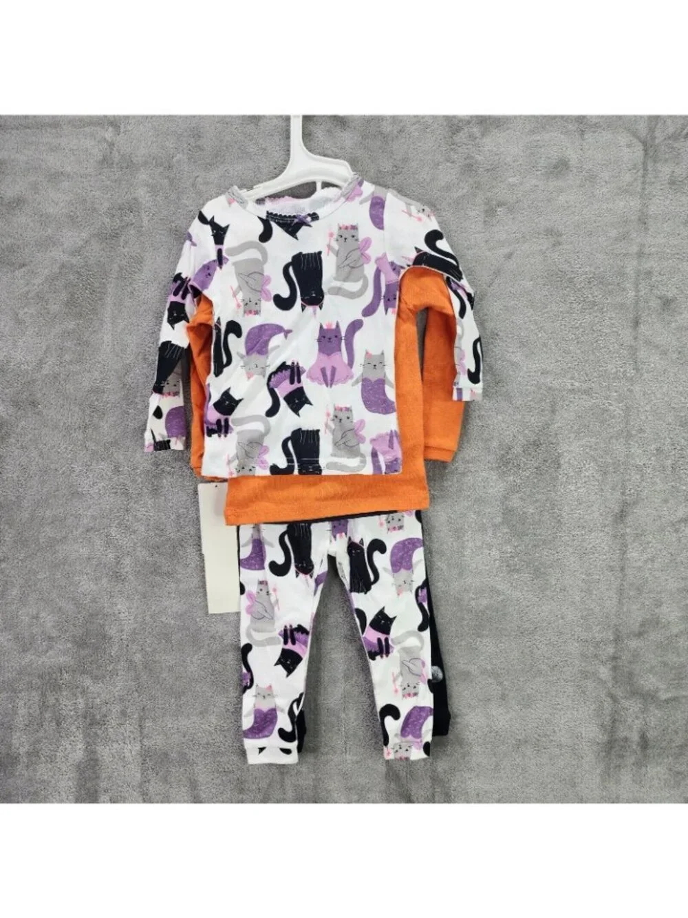 Carter's Baby Girls 4-piece Halloween Pajama Set Cat Themed Size 12M